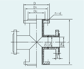 四通安裝尺寸圖