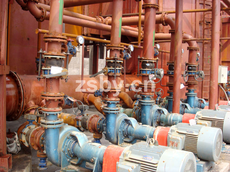 中天鋼鐵集團(tuán)脫硫工程中使用宙斯泵業(yè)脫硫循環(huán)泵